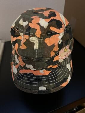 Corona Camo Hat Pink Coral Olive Green Bio Domes Headgear S/M Cotton Cap